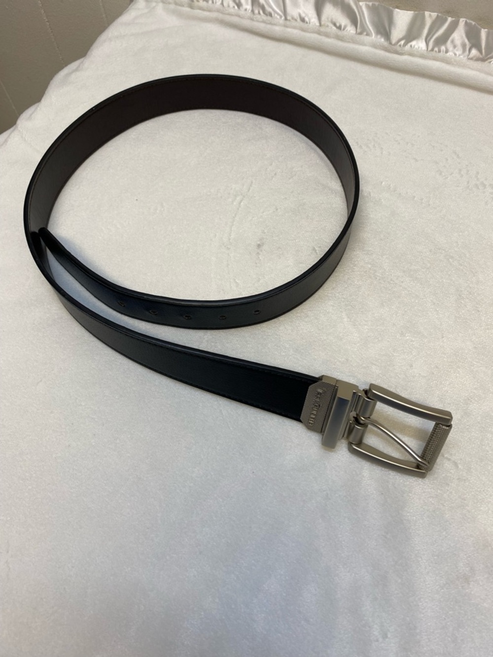 ecko unltd Black/Brown Leather Belt For MENS 38 reversible black leather belt